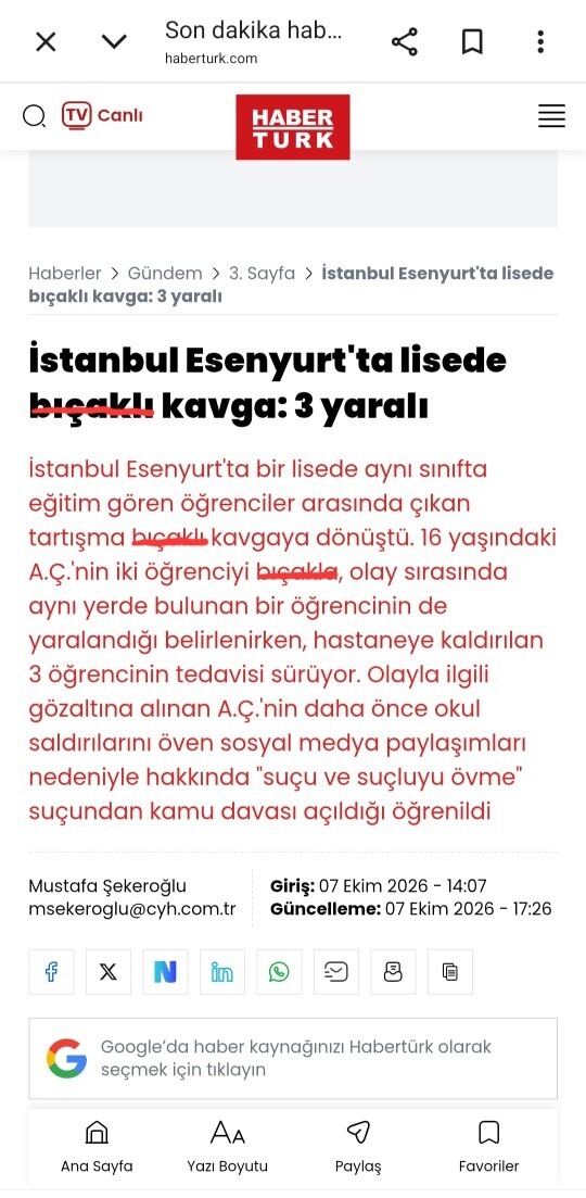 Bu çocukların bu gençlerin hali ne olacak biz ne hale geldik yine haber yine okul kavgası olmuş bugün yazık değil mi halimiz?