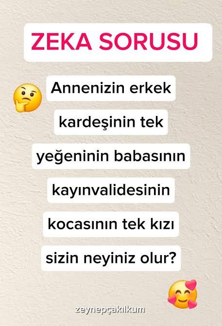 Uzun zamandır beyin jimnastiği yapmıyoruz hazır mıyız 2 tatlı soru hazırladım?