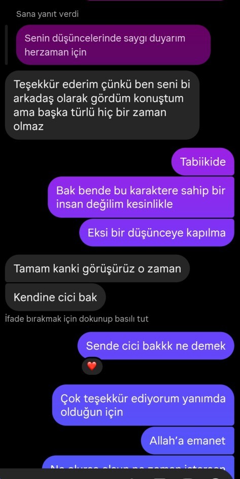 Ayrılıktan sonra başka bir kızla bu şekilde konuşan erkek bir arayış içinde midir?