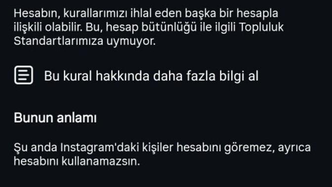 Hesabım gece askıya alındı, sadece girip çıkıyordum; nedeni ne olabilir?