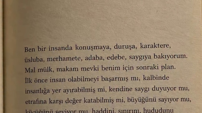 Bir insanda ilk baktığınız şey dış görünüş, makam-mülk mü yoksa üslup, edep ve karakter mi?