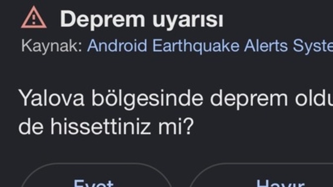 Yalovada deprem olmuş iyi misiniz?