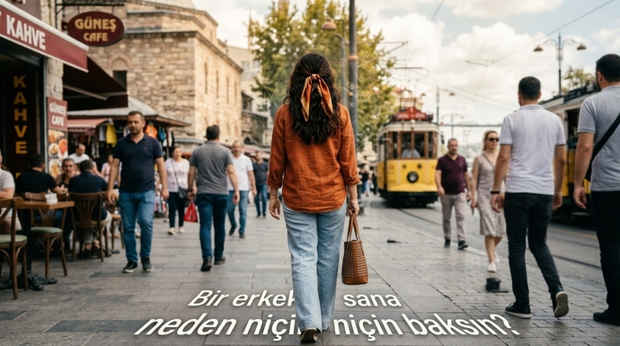 Bir Erkek sana neden niçin baksın?