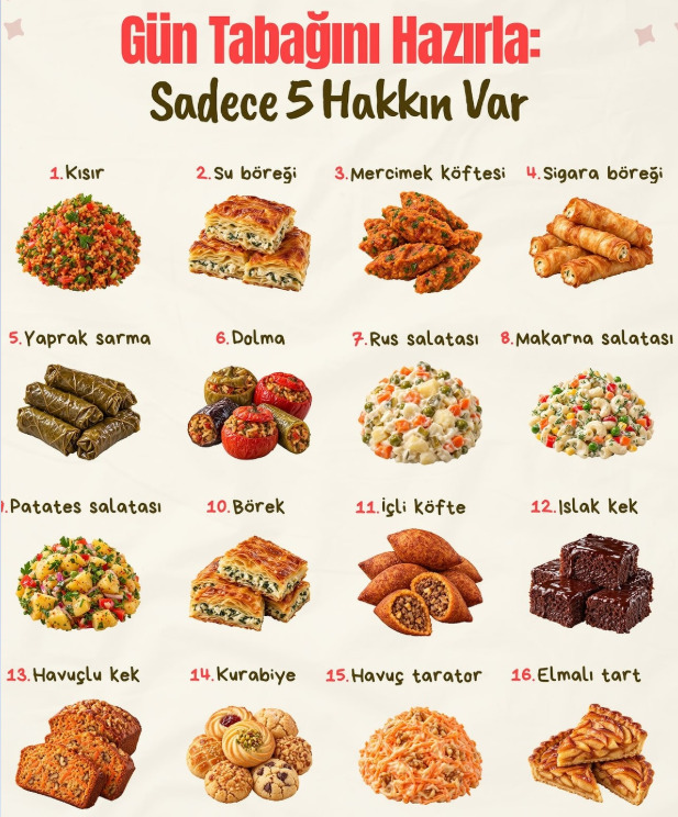 Acıktınız mı, kısırdan ıslak keke kadar bu ev yapımı lezzetlerden hangisini seçerdiniz?