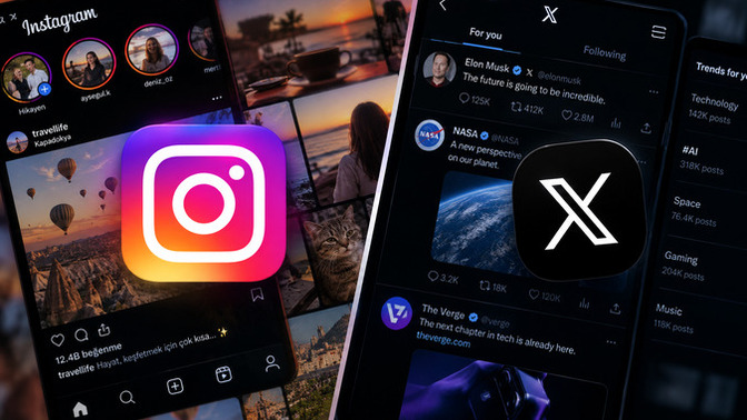 Instagram mı, X mi: hangi platformu daha çok seviyor ve kullanıyorsunuz?