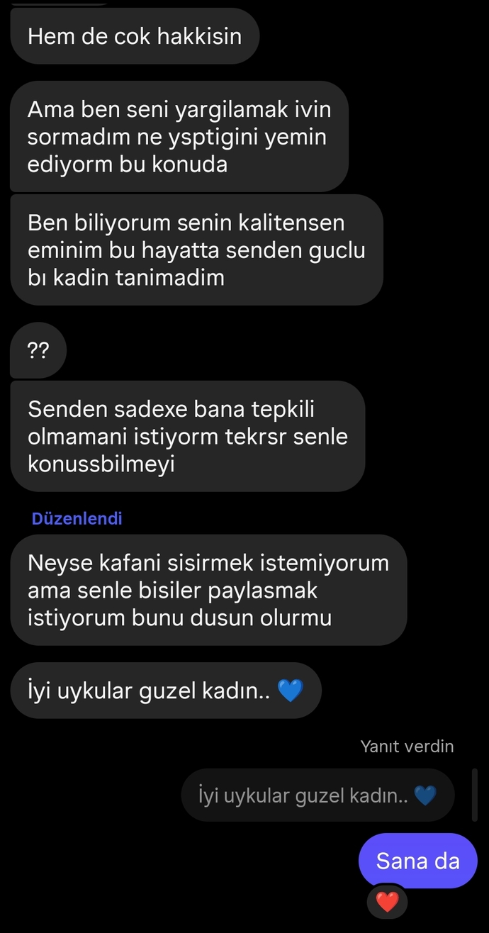Eski sevgilim olgunlaşmış mı sizce?