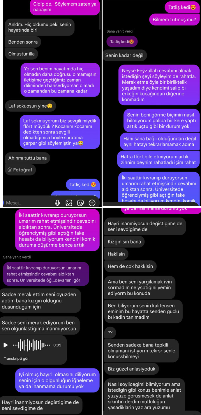 Eski sevgilim olgunlaşmış mı sizce?