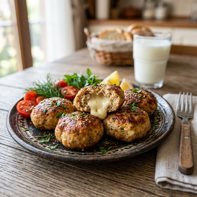 Kaşar peynirli tavuk köfte sever misiniz?