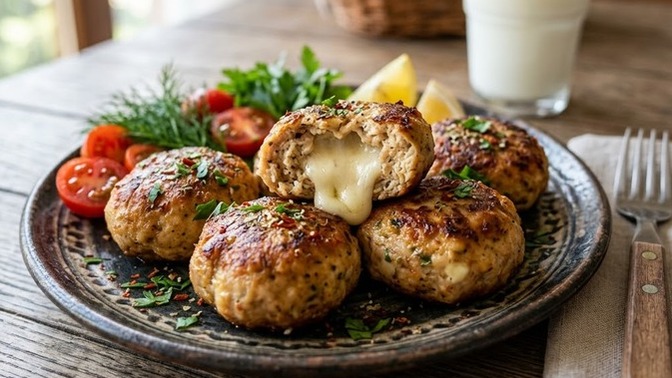 Kaşar peynirli tavuk köfte sever misiniz?
