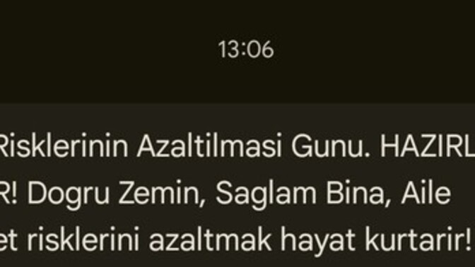 Size de geldi mi mesaj?
