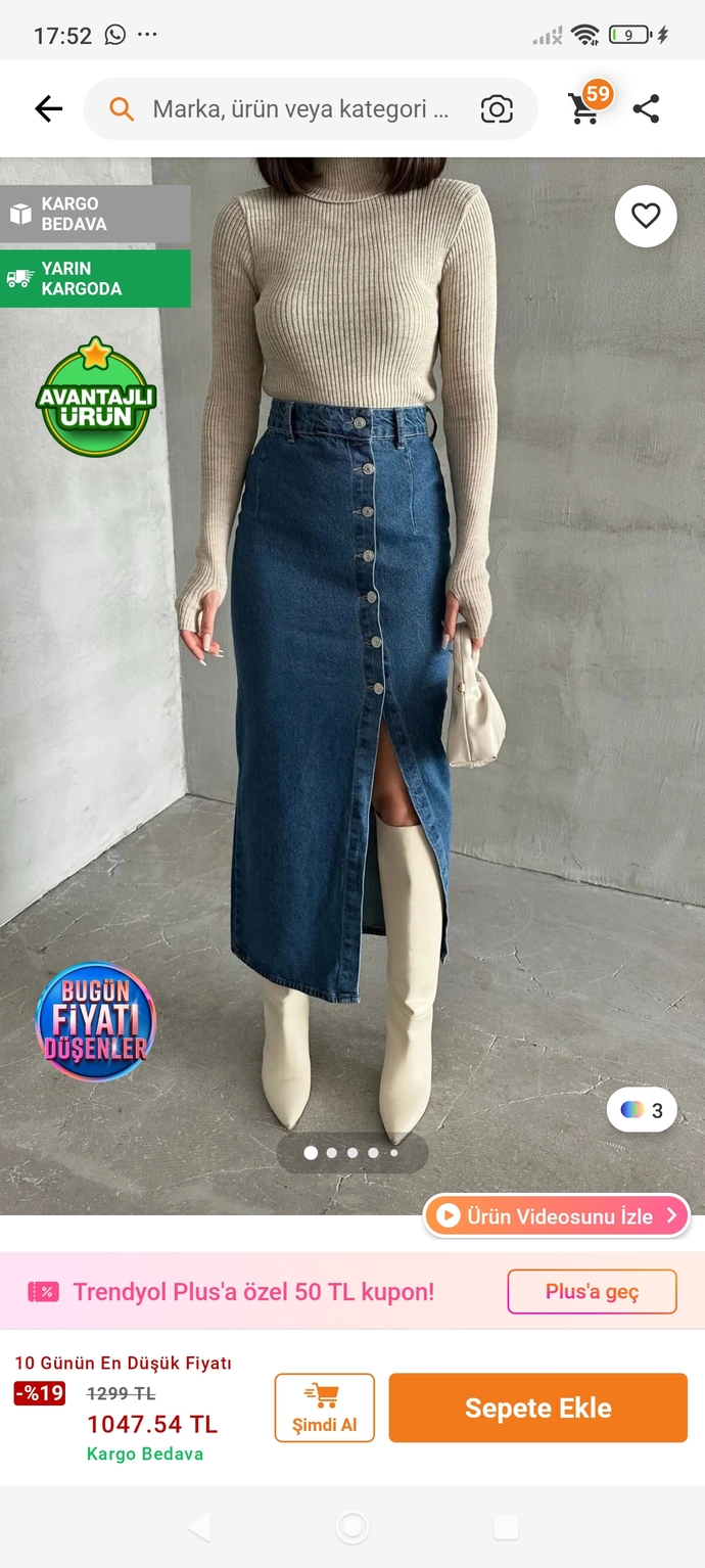 Bu kot eteğin iki düğme daha eklenmiş hali kapalı biri için nasıl olur, ben bayıldım?