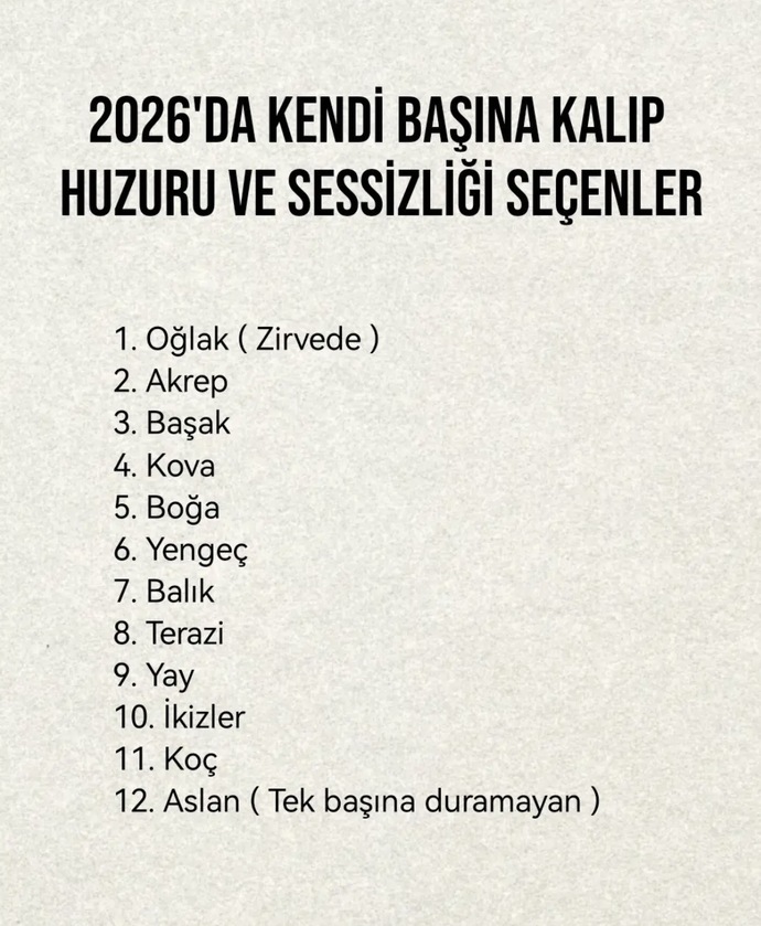 Yalnızlığı En Çok Seven Burç Hangisi?