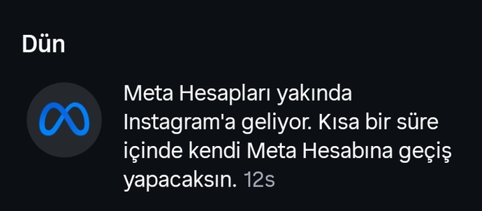 İnst böyle bir bildirim göndermiş size de geldi mi? Ne demek bu?