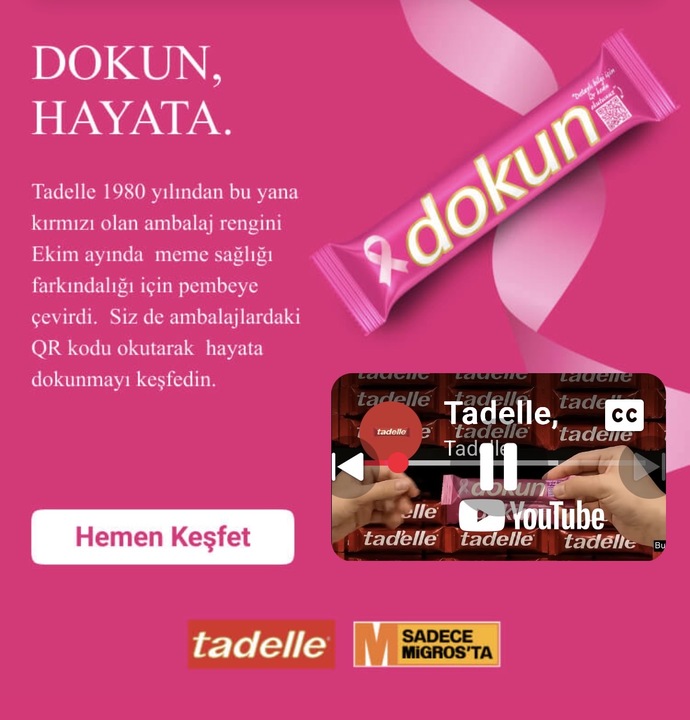 Tadelle’nin meme kanseri farkındalığı için başlattığı bu anlamlı projeyi gördünüz mü?