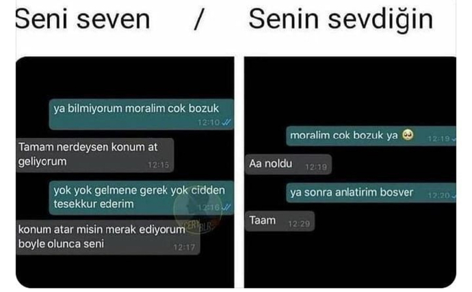Sevdiğin / sevenin var mı?