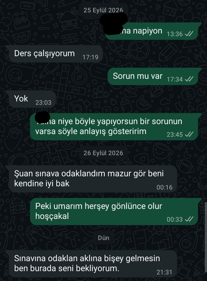 Arkadaşlarrrrrrrrrrrr Bir anda böyle bir mesaj attı ne yazmalıyım sizce?