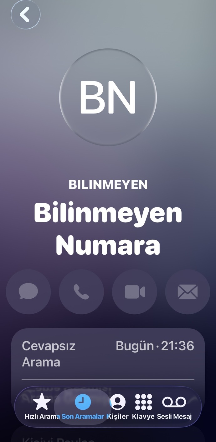Bilinmeyen numara ne demek oluyor?