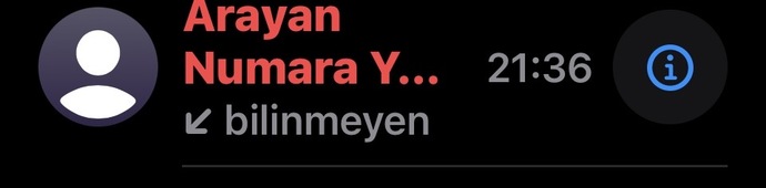 Bilinmeyen numara ne demek oluyor?
