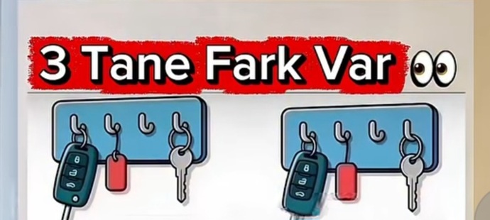 Resimdeki 3 farkı bulabilen var mı? Bakalım kimler yakalayacak! 🔍?