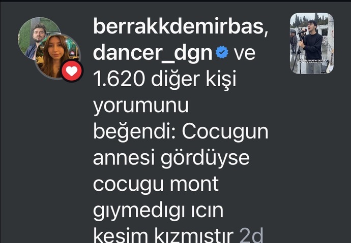 Bazı yorumların çok tutuyor dndnnd