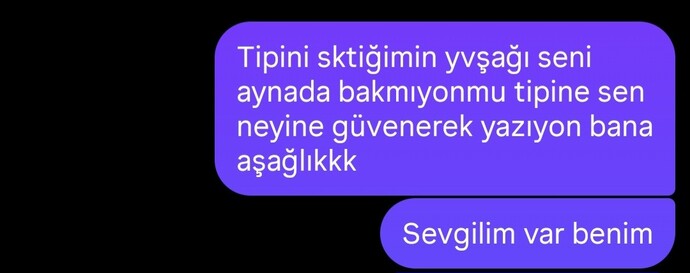 Bana yazan erkeğe iyi demiş miyim?