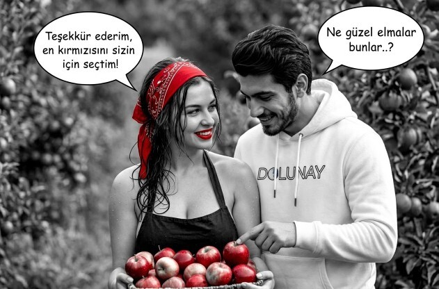 Elma yanaklı mısın, pembe yanaklı mısın?