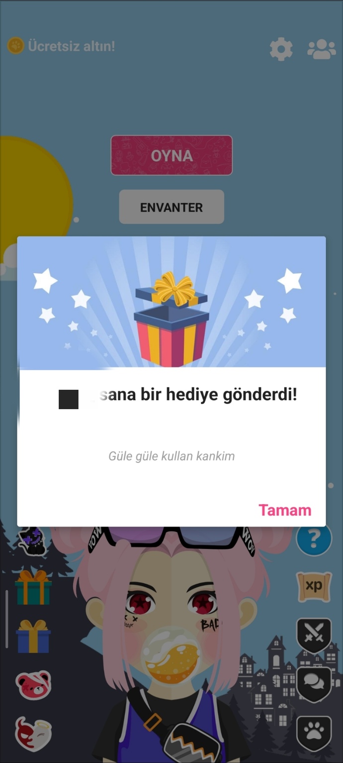 Oyunlar da hediyeleştiğiniz kişiler var mı?