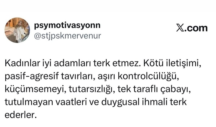 Kadınlar gerçekten iyi adamları terk eder mi?