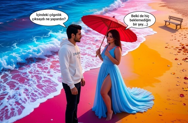 Çılgın mısın hırçın mısın, yâda sahildeki dalga mısın?