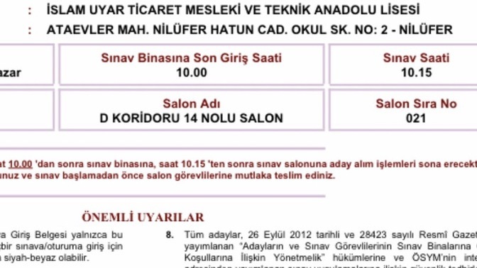Pazar günkü sınava kimler giriyor?