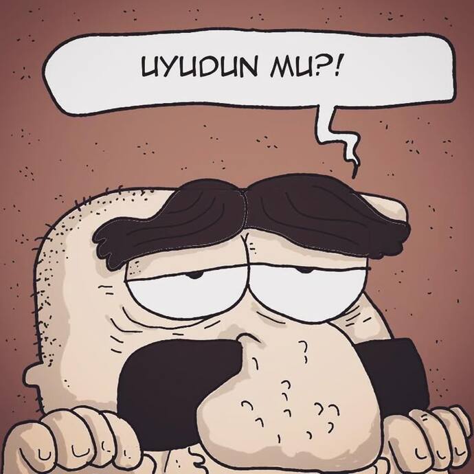 Gece 12den sonra gelen Uyudun mu? mesajının Türkçesi nedir?