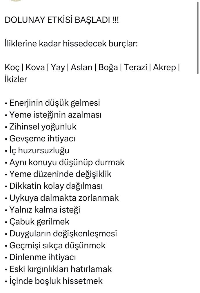 Dolunay Etkisini Hissetmeye Başladın mı?