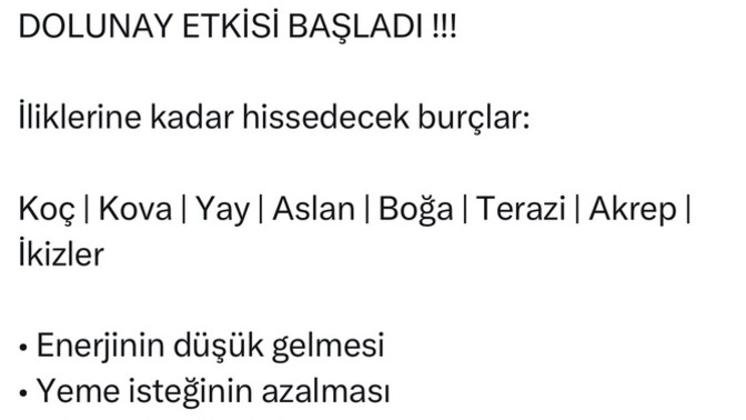Dolunay Etkisini Hissetmeye Başladın mı?