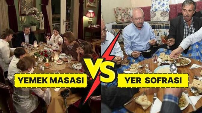 Evde yemek masanız var mı?