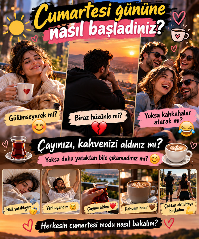 Cumartesi gününe nasıl başladınız, ilk işiniz ne oldu?