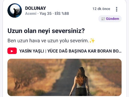 Uzun olan neyi seversin?