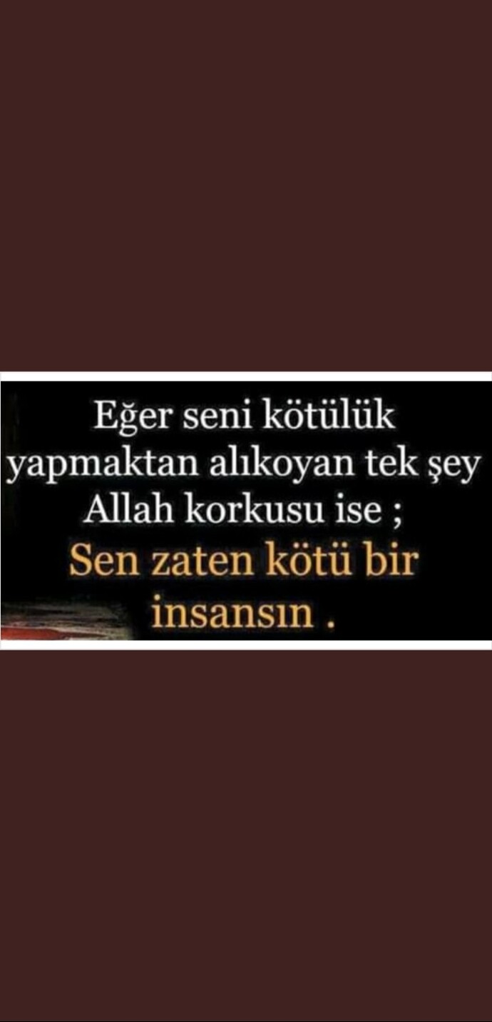 Kötülük belirtecin nedir?