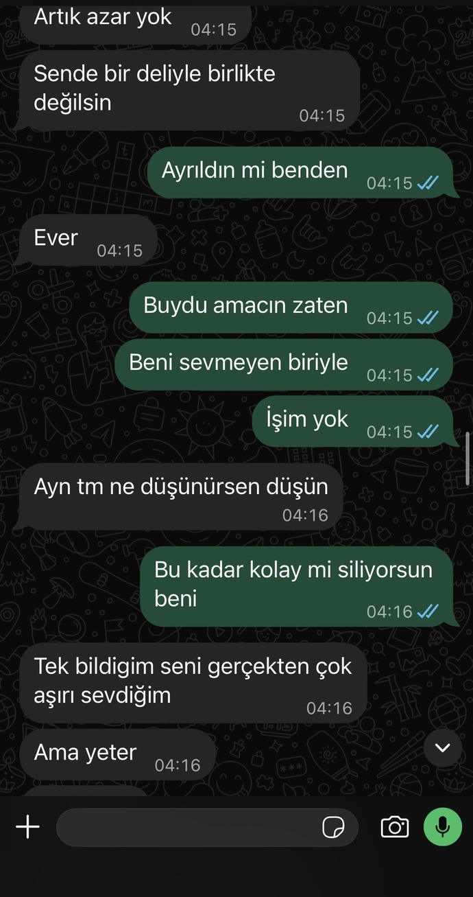 Sizce gerçekten ayrılmak mı istiyor, yoksa bunu sinirle mi söylüyor?