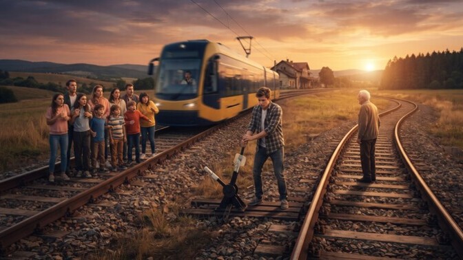 Tren iki raydan birine yönelmek zorunda kalsa, 1 kişiyi mi 10 kişiyi mi seçerdiniz?