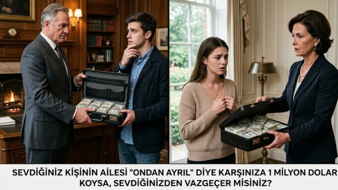 Sevdiğiniz kişinin ailesi "Ondan ayrıl" diye karşınıza 1 milyon dolar koysa, sevdiğinizden vazgeçer misiniz?