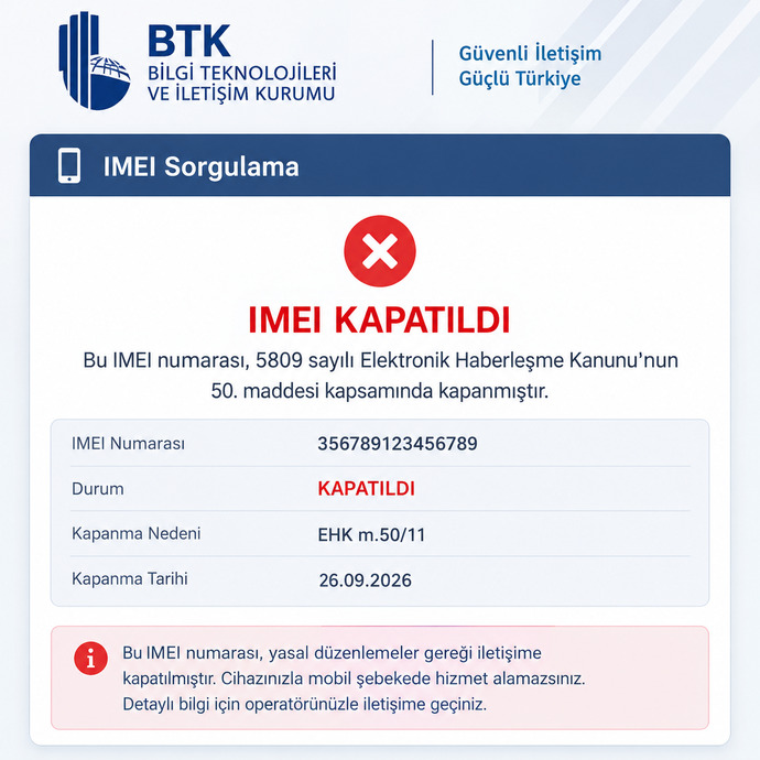 Kapanan iPhone 16 Pro IMEI’si EHK 50/11 nedeniyle nasıl açtırılır?