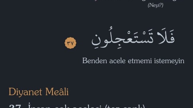 Çok etkileyici bir ayet sizce 🥰?