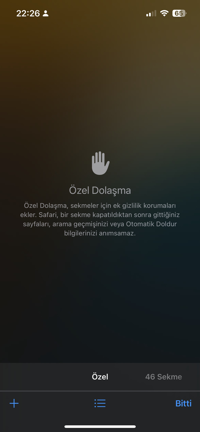 Gizli sekmeyi kullanıyor musunuz?