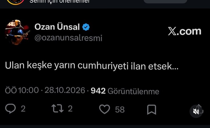 Yarın Cumhuriyeti ilan etsek mi ne dersiniz 🥹🇹🇷?