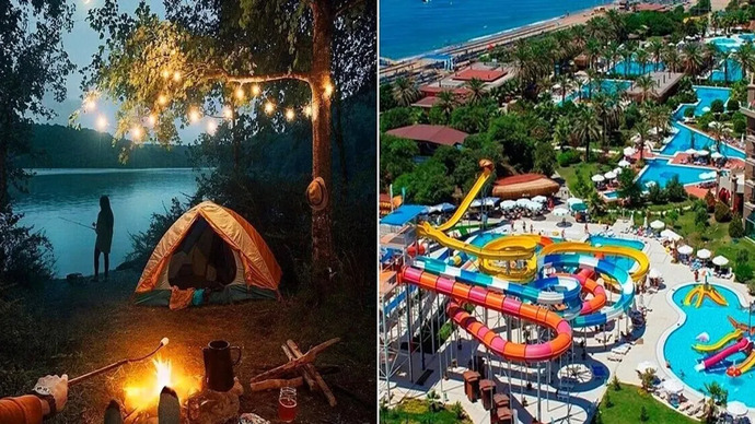 Lüks bir 5 yıldızlı otel tatili mi, yoksa sırt çantanızla doğada kamp yapmak mı?