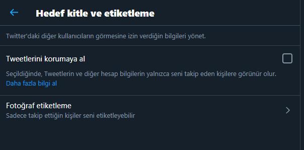 Twitter tweetleri korumaya alma