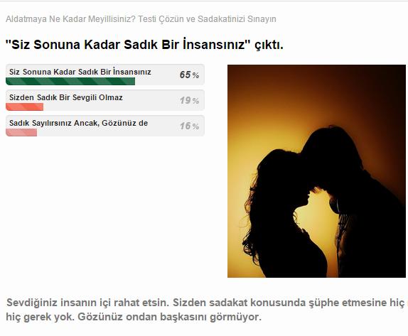 Ne kadar sadıksınız testi :D ?