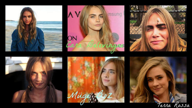 Müge Boz ile Cara Delevingne birbirlerine çok benzemiyorlarmı?