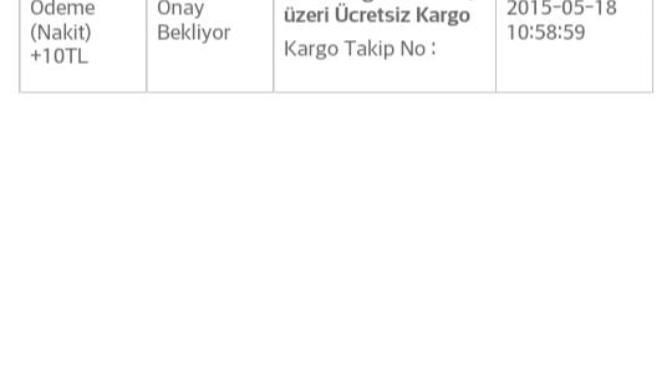 İnternetten sipariş verdim onay bekliyor diyor?