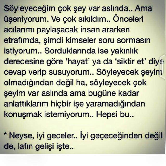 Neyse iyi geceler iyi gececeginden değil ama gecenin?